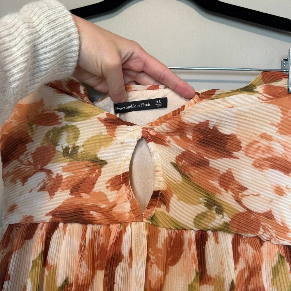 Abercrombie & Fitch Drama Halter Maxi Dress Floral Size XS